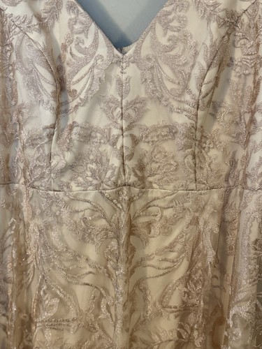 Xscape Abito Midi Ricamato in Pizzo in Blush 22W - Foto 3 di 11