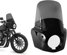 Headlight Fairing W/15" Smoke Windshield For 86-15 Sportster 1200 Iron 883 XL