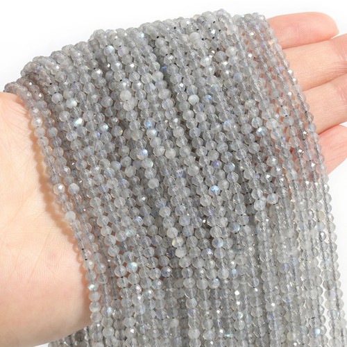 Faceted Stone Beads 2–4mm Amazonite Opal Aquamarine for DIY Bracelet Necklace - Picture 12 of 33