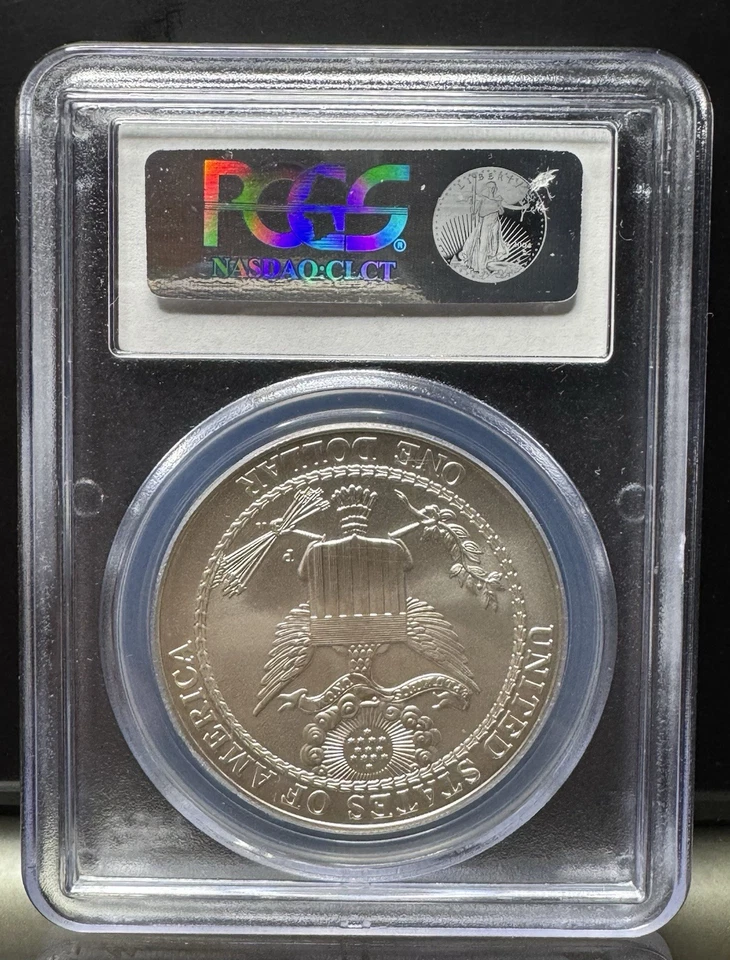 2008-P Bald Eagle Silver Dollar Commemorative PCGS MS-70 - Image 2 of 2