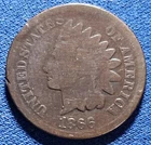 A 1866 Indian Head Cent Penny, Better Date