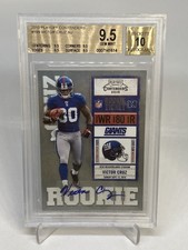 VICTOR CRUZ CONTENDERS RC TICKET AUTO SP  SUPERSTAR BGS 9.5/10 All 9.5’s GEM MT