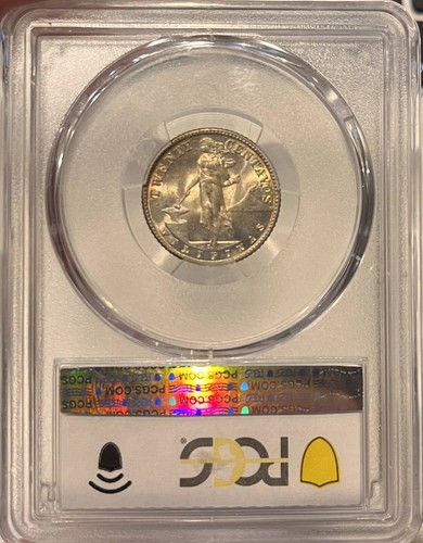 1944 D PHILIPPINES Silver 20 CENTAVOS PCGS MS-66+ Rainbow Toning - Picture 3 of 3