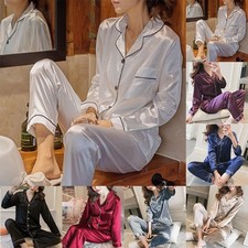 Mode Neu Frauen Loungeweife Einfarbig Glatt Hautfreundlich Heim -Outfit