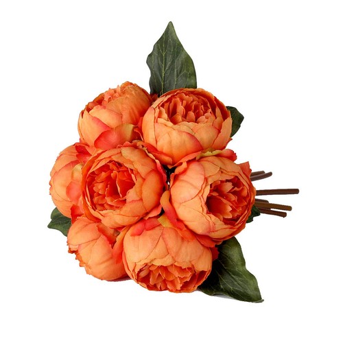 Künstliche Kunstblumen Pfingstrose 7 Blütenköpfe Seidenblumengesteck Hochzeit...