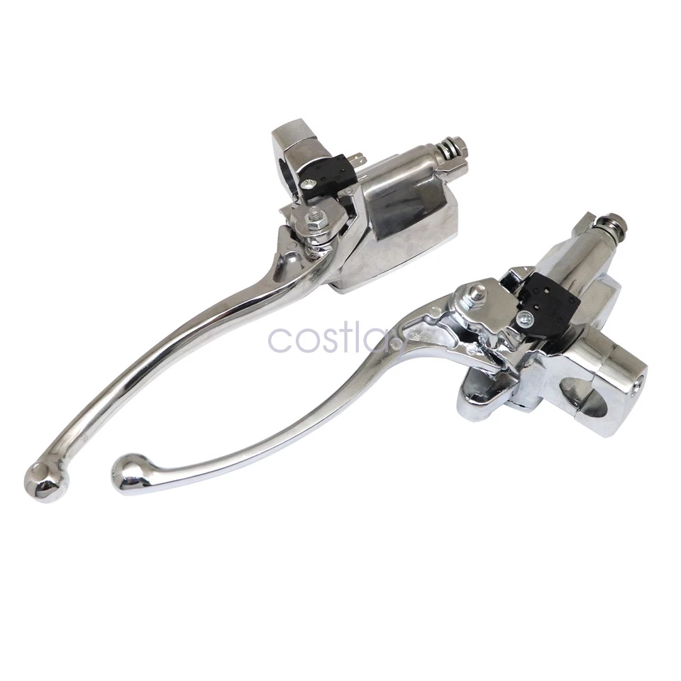 Palancas de embrague de cilindro maestro de freno cromadas para Kawasaki Vulcan 1500 1600 2000 Foto 4 de 4