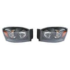 Fit For Dodge Ram 1500 2006-2008/Ram 2500 3500 2006-2009 Black Housing Headlight