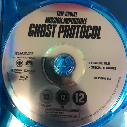 Mission: Impossible  Ghost Protocol (BluRay -DVD, 2012) No Digital copy Free P&P - Picture 3 of 4