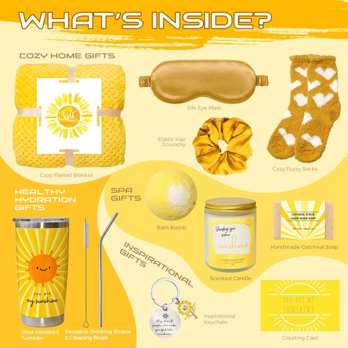 Birthday Gift Baskets for Women, 11 Pieces Unique Get Well Soon Gifts, Self C... - Bild 2 von 7