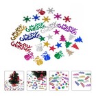  6 Packungen bunte Weihnachten Konfetti Plastik Schneeflocke Konfetti Esstisch