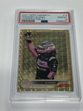 2022 Topps Chrome F1 Fernando Alonso Superfractor 1/1 PSA 10