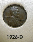 1926-D Lincoln Cent - XF / Extra Fine  (OS-1)