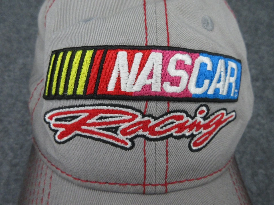Gorra NASCAR Gorra Correa Trasera Para Hombre Talla Única Gris Rojo NASCAR Carreras Bordada Foto 4 de 4