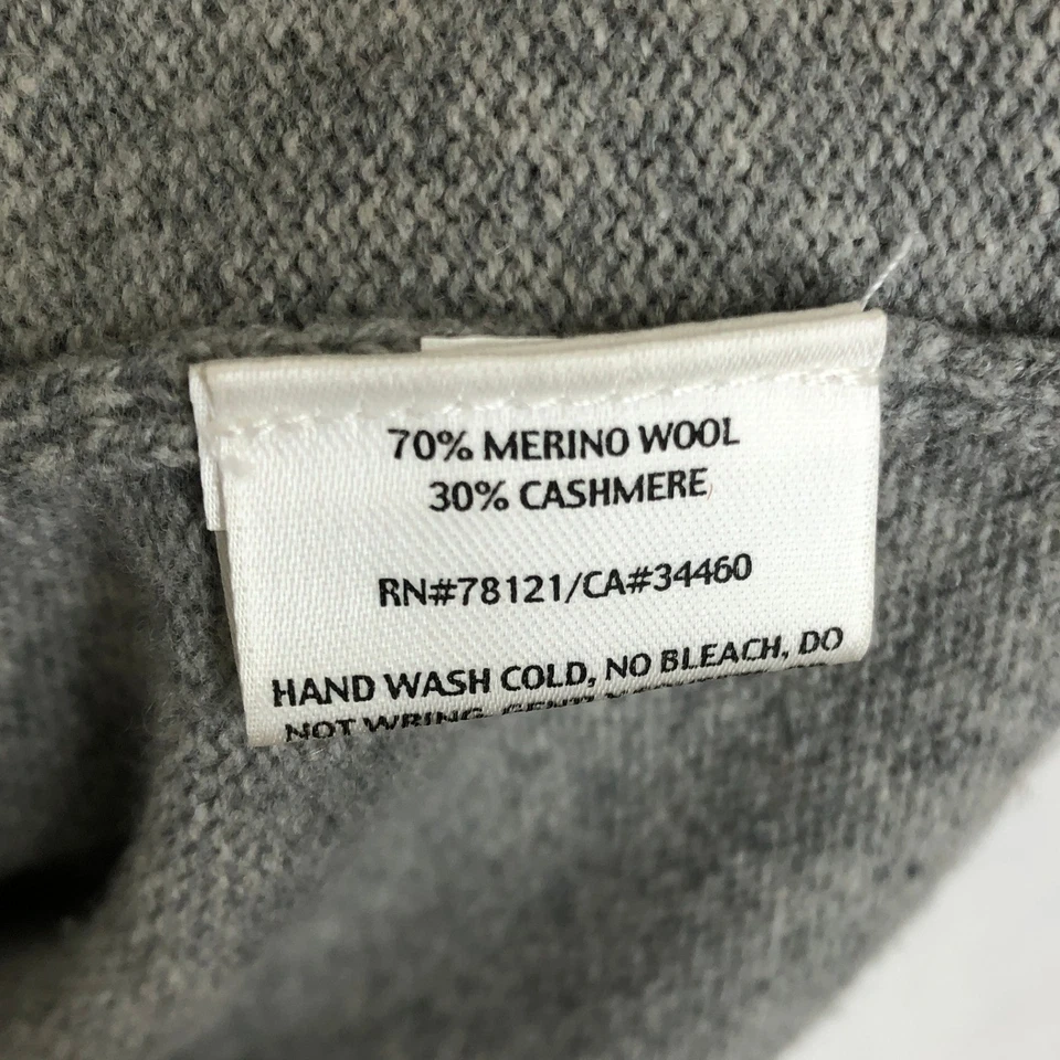 Cárdigan Suéter EILEEN FISHER Lana Merino Mezcla Cachemira Cuello Chal Talla M Gris Foto 4 de 4