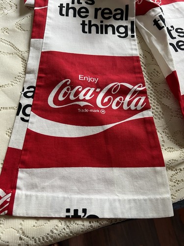 Vintage 70s Coca-Cola All Over Print Bell Bottom Draw String Pants - Picture 2 of 4