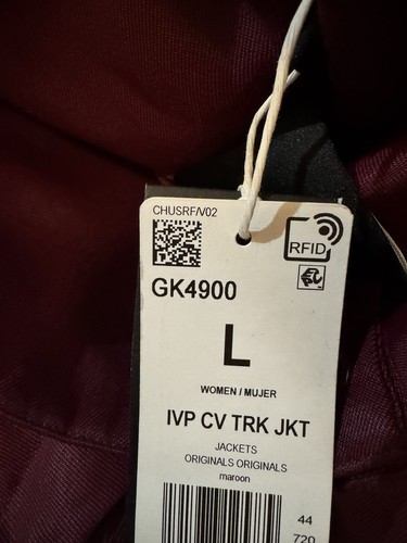 Chaqueta Convertible Adidas X Ivy Park En Granate Unisex Talla Grande Nueva Con Etiquetas - Imagen 4 de 4