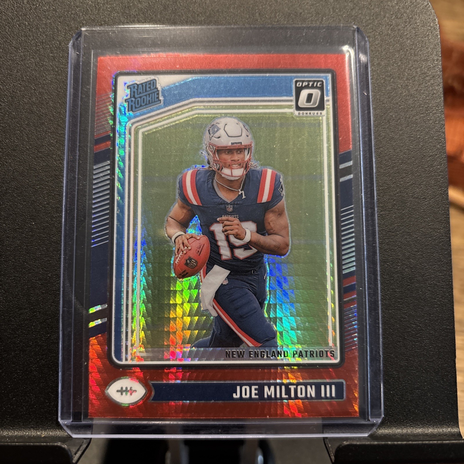 2024 Donruss Optic - Rated Rookie Joe Milton III #255 Red Hyper Prizm (RC)