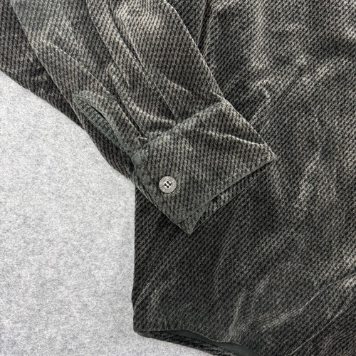True Grit Vintage Made in USA Fleece Button Down Shirt Houndstooth Sz M Lined - Picture 5 of 13