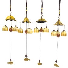 3 Bells Outdoor Metal Wind Chimes Yard Garden Good Luck Hanging Ornament Decor