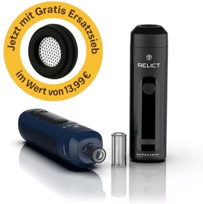 NORDDAMPF RELICT Kräuterverdampfer Black/Blue - Inhalator für Heilkräuter