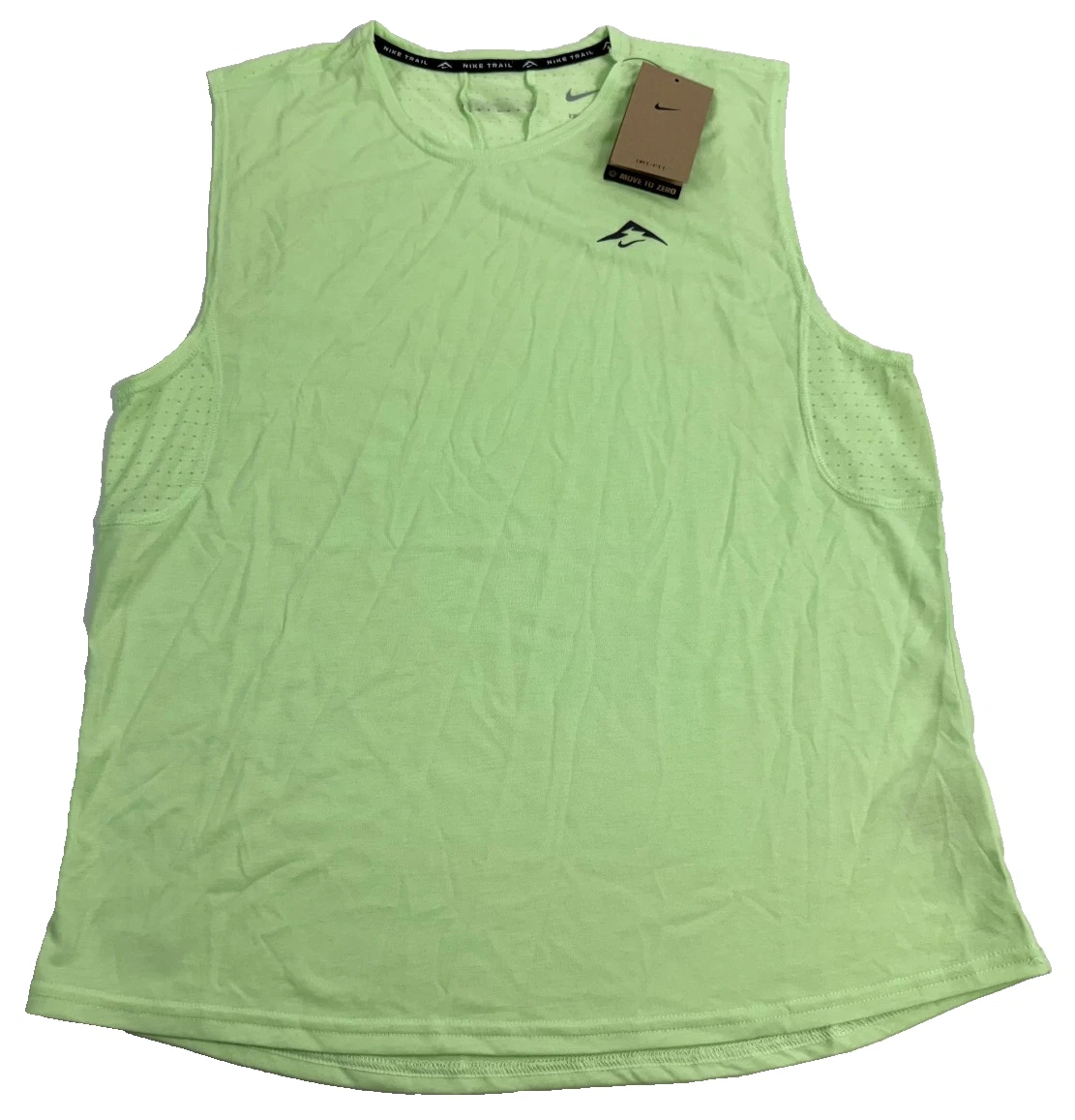 Nike Trail Solar Chase Dri-FIT Sleeveless Top Green FN3309-376 Men’s Size Medium