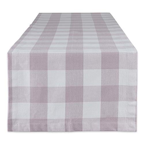 Buffalo Check Collection, Classic Farmhouse Table 14x72" Runner Dusty Lilac - Picture 2 of 7