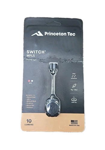 Interruptor Princeton Tec MPLS 10 Lúmenes Ultrabrillante Rojo/Blanco Luz LED Universal - Imagen 1 de 5