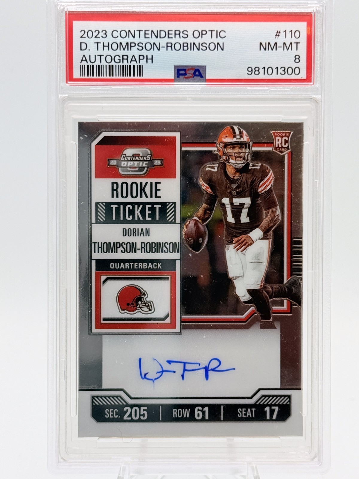2023 Contenders Optic Rookie Ticket Auto Dorian Thompson-Robinson #110