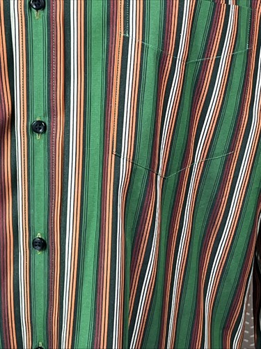 Camicia uomo Tommy Hilfiger multicolore a righe manica lunga con bottoni taglia large - Foto 3 di 13