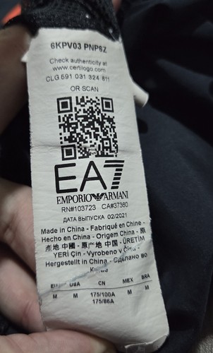 Emporio Armani EA7 ' Ventus7 ' Jacket - Mens Medium - Black - Picture 7 of 9