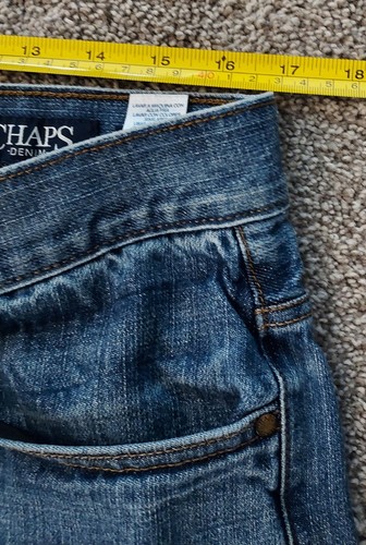 RALPH LAUREN CHAPS MENS BLUE JEANS 34x34 RELAXED STRAIGHT LEG 100% COTTON DENIM - Picture 15 of 24