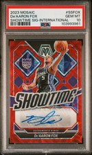 PSA 10 - 2023 Mosaic Showtime Signatures De'Aaron Fox Showtime Sig-International