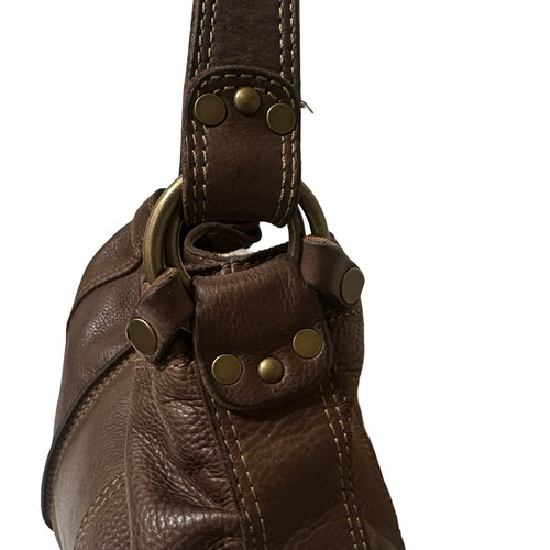 Lucky Brand Vintage Inspired Brown Leather Hobo Shoulder Handbag GUC - Picture 5 of 8
