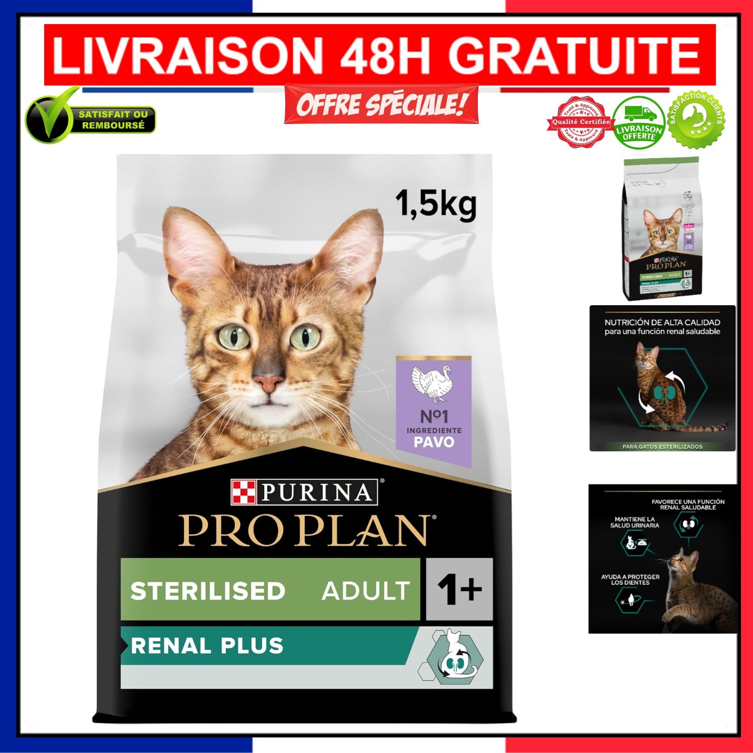 Pro Plan Renal Plus croquettes pour chat qui préservent la fonction rénale