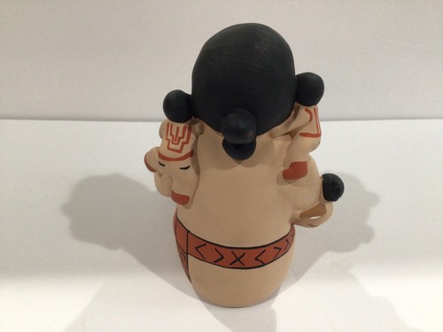 VINTAGE SIGNIERT Cleo Teissedre Geschichtenerzähler Figur 1986 selten Keramik Skulptur - Bild 3 von 6