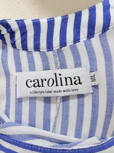 Carolina Size M/L Medium Large Blue White Stripe Dress Midi Dress - Bild 10 von 14