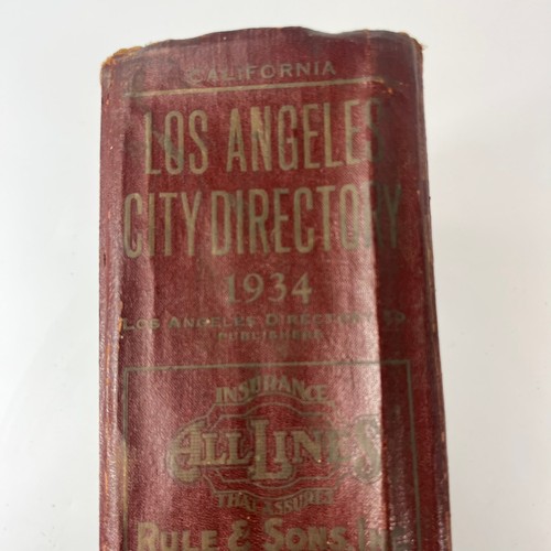 Los Angeles CA City Directory 1934 PAUVRE ancêtres généalogie ancien vintage référence - Photo 4 sur 15