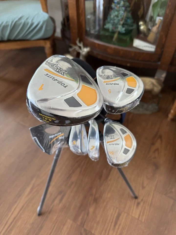 Top Flite Junior 完整 6 件高尔夫球杆套装带支架包 右握 5-8 或 46 英寸-52 英寸 — 第 4/4 张图片