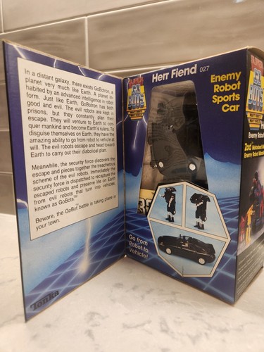 Super GoBots Herr Fiend Enemy Robot auto sportiva con scatola 1984 Tonka Porsche 7252 - Foto 2 di 24