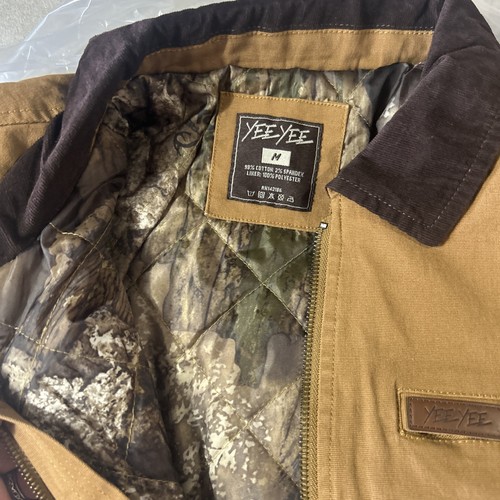Yee Yee Langarm Full Zip Arbeitsjacke Softshelljacke Gr. M braun - Bild 3 von 4