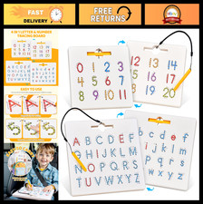 Magnetic Double-Sided Letter  Number Tracing Board  ABC 123 Educational Toy fo