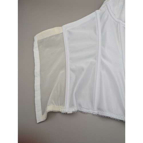 Dominique senza spalline bustier linea lunga corsetto bianco raso sposa matrimonio taglia 38B - Foto 7 di 10