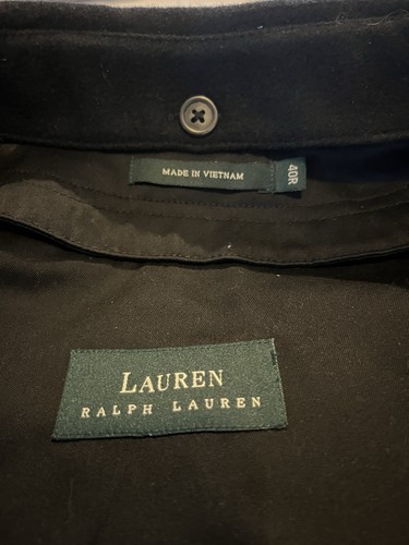 Lauren Ralph Lauren Trench Cappotto Nero 40R - Foto 8 di 18