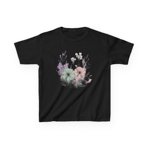 Floral Kids Tee Shirt, Cute Flower Shirt, Spring Outfit Summer, Children's - Picture 8 of 19