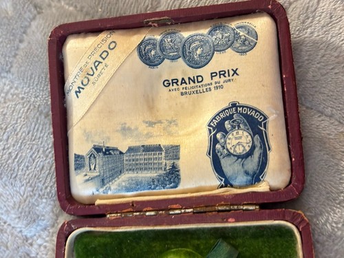 Very Rare Vintage Movado Military Watch Circa 1910’s w/ Original Box Runs - Picture 3 of 18