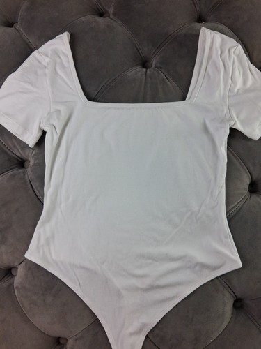Body femme manches courtes string blanc moyen - Photo 2/4