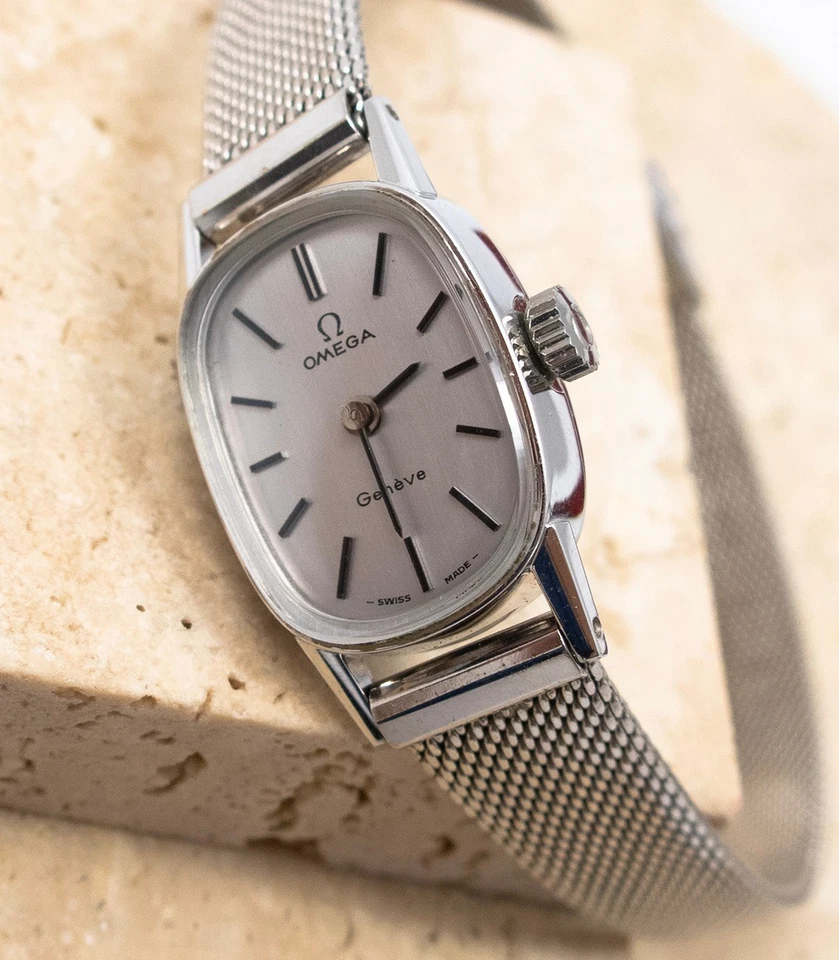 OMEGA GENEVE OVAL DAMENUHR WATCH UHR ARMBANDUHR HANDAUFZUG ELEGANT LUXUS +BOX - Bild 4 von 4