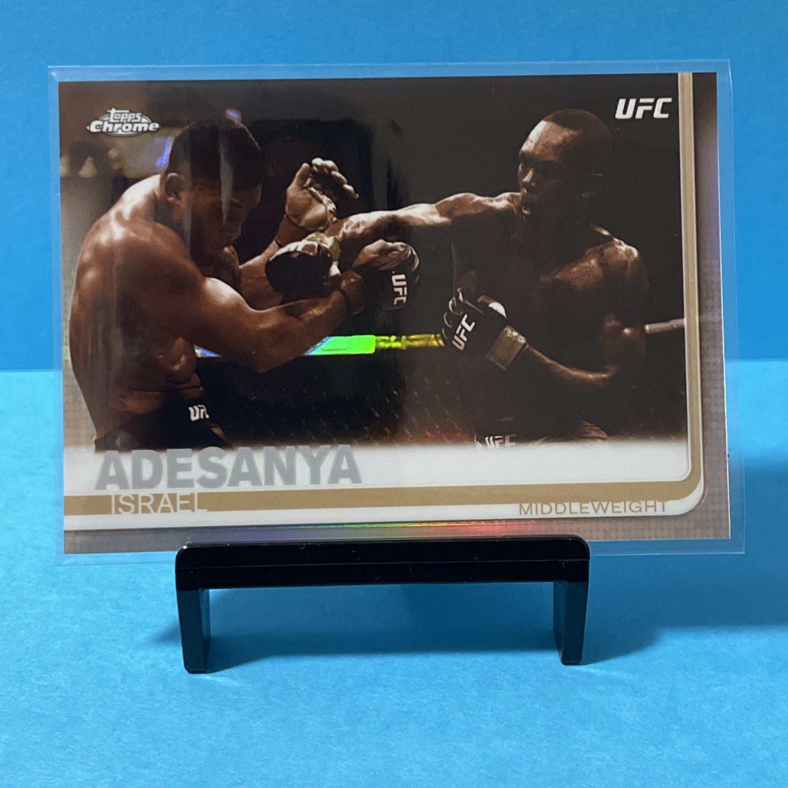 2019 Topps Chrome UFC Israel Adesanya Sepia Refractor #57