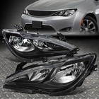 For 17-23 Chrysler Pacifica Voyager Pair Black Housing Headlight Head Lamps (For: Chrysler Pacifica)