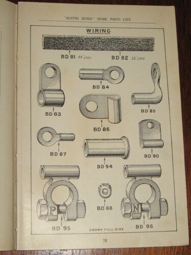 Austin SEVEN 7, 1928 chassis A1+A2+A3+A4+A5+A6+CH PARTS LIST FREE POST AUSTRALIA - Picture 3 of 5